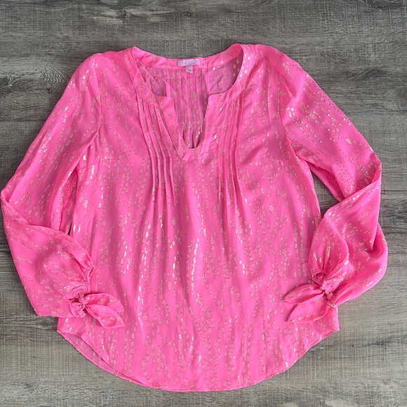 Lilly Pulitzer Pink Blouse - Picture 3 of 7